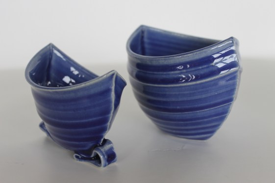 Blue glossy pair boats